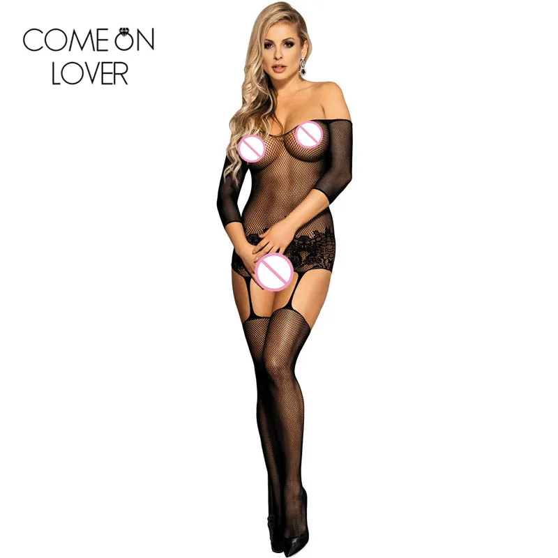 Comeonlover эластичные открытые боди женское нижнее белье вырезы эротическое чулки