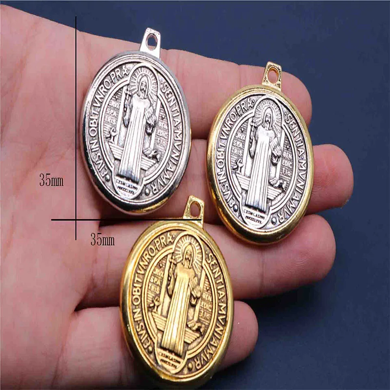 St. Benedict держатель промоакция цинковый сплав религиозная подвеска с Иисусом