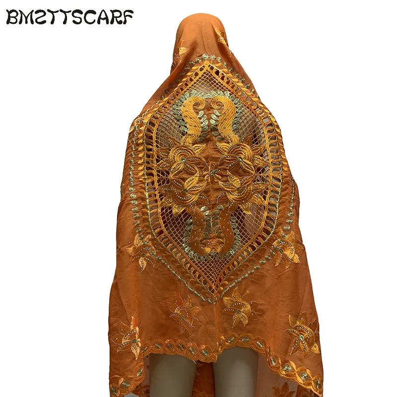 Красивые африканские женские шарфы большой вышитый дизайн на спине мягкий