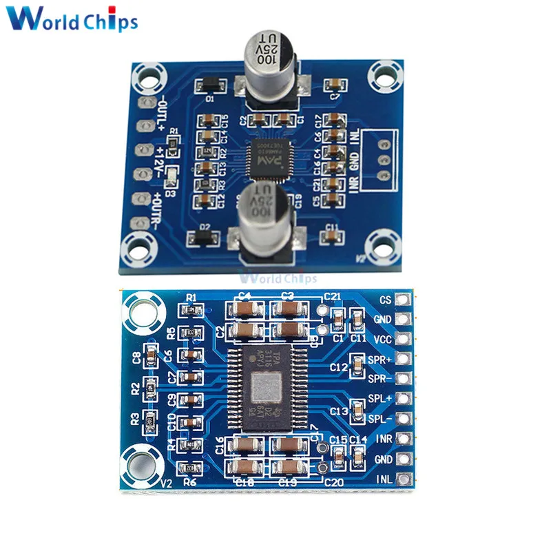 DC 12 V-24 V 2x50W 2*20 W двухканальный Мини цифровой усилитель D класса TPA3116D2 усилитель мощности плата усилителя XH-M200/XH-M562
