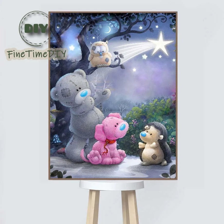 Алмазная Живопись Животные медведь мультфильм вышивка распродажа крестиком