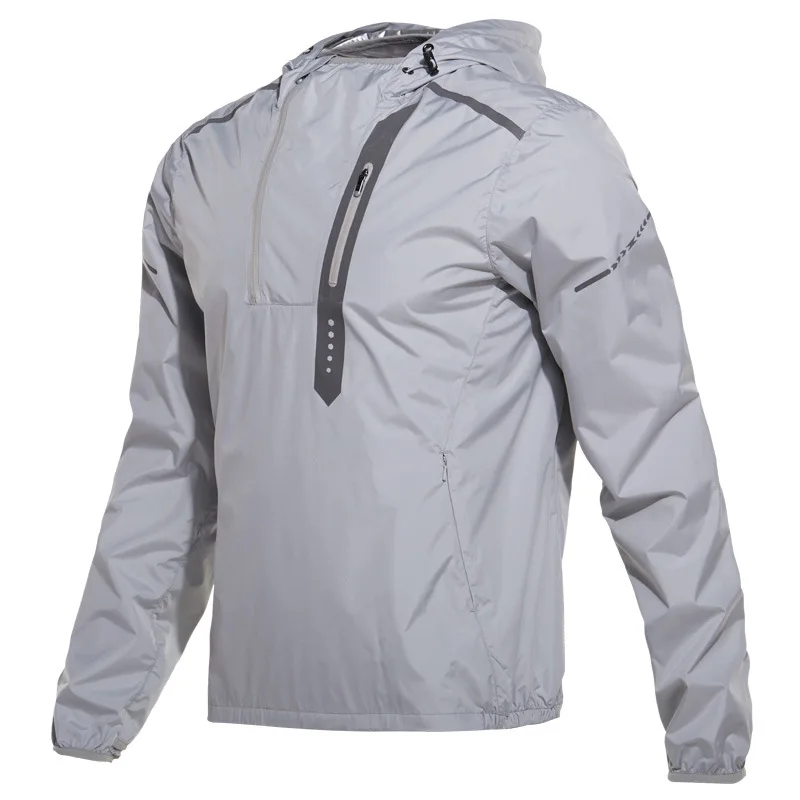 Gray Tracksuit VANSYDICAL, мужская спортивная куртка с длинным рукавом для бега, одежда для фитнеса, спортивная куртка, спортивный костюм, костюм для похудения - Цвет: Gray Tracksuit