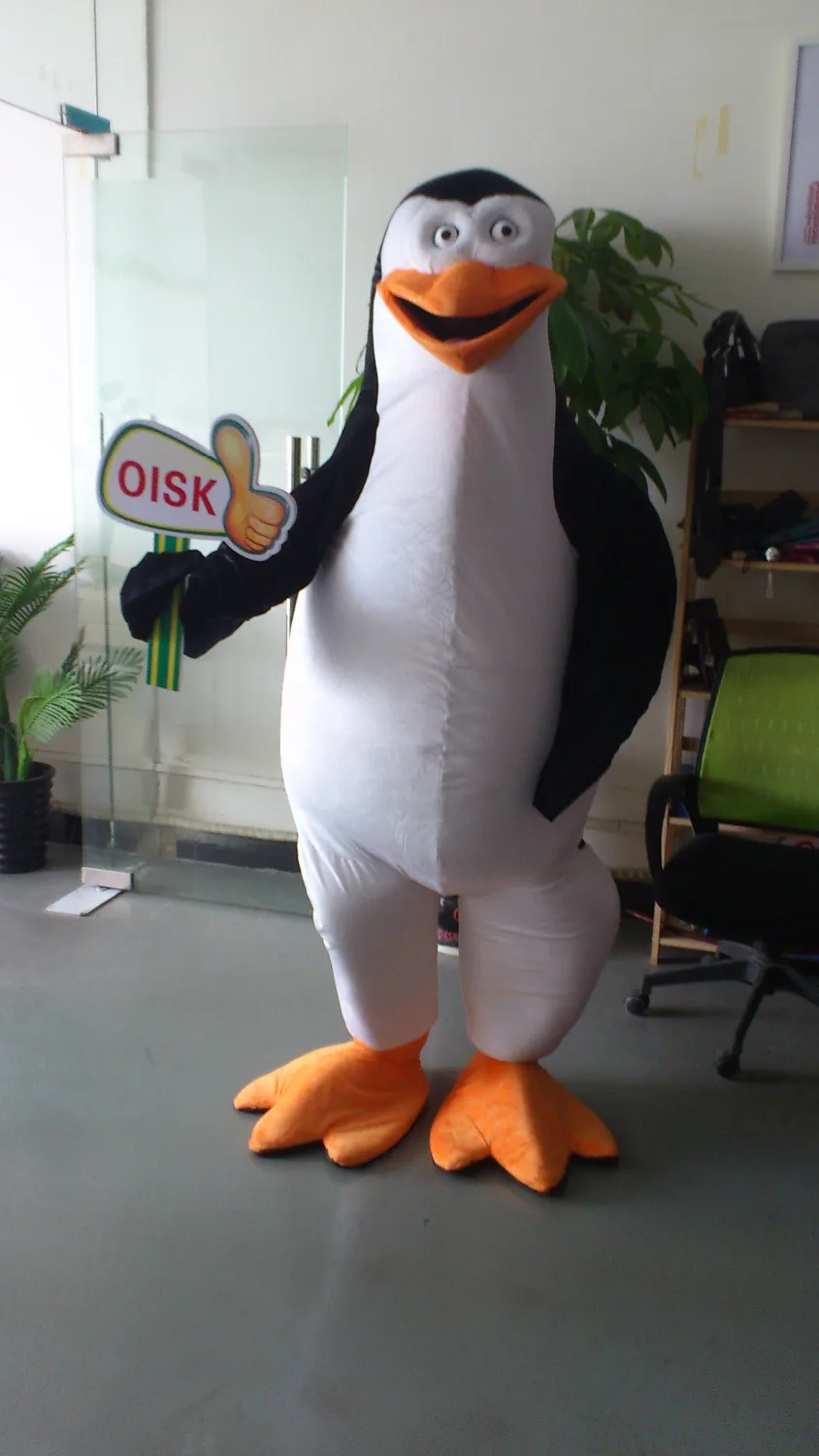 Настоящий Костюм талисмана пингвина на Рождество день рождения вечеринку