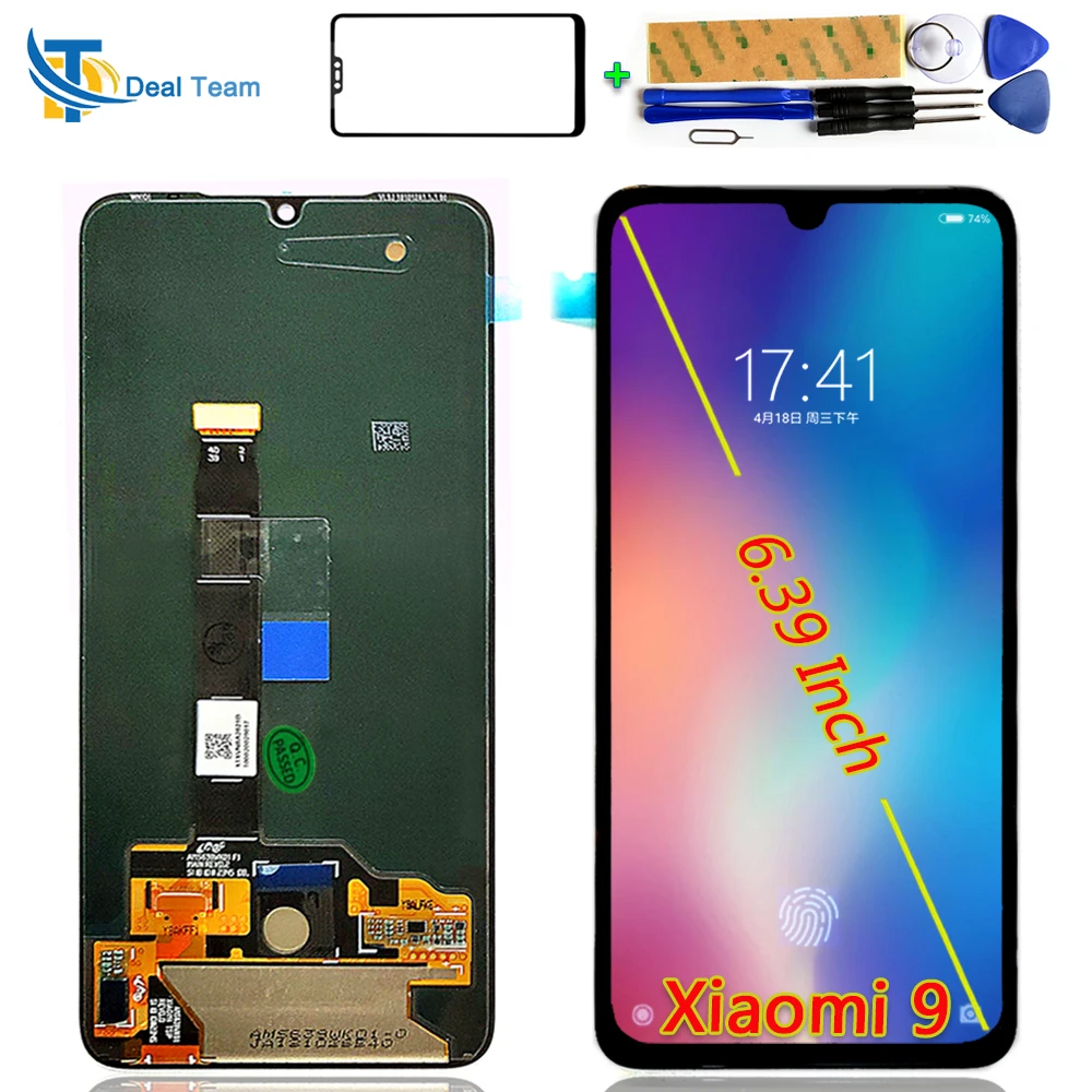 Сделка команда 6 39 дюймов ЖК-дисплей для Xiaomi Mi 9 сенсорный экран Mi9 1080*2340 дигитайзер