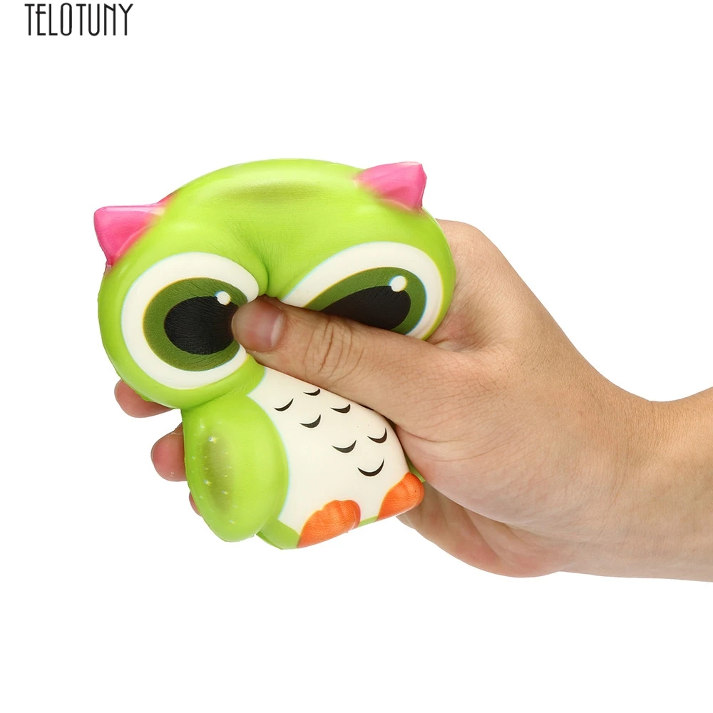 Teletuny baby squuze красивые игрушки животные Очаровательная сова сжимаемая медленно
