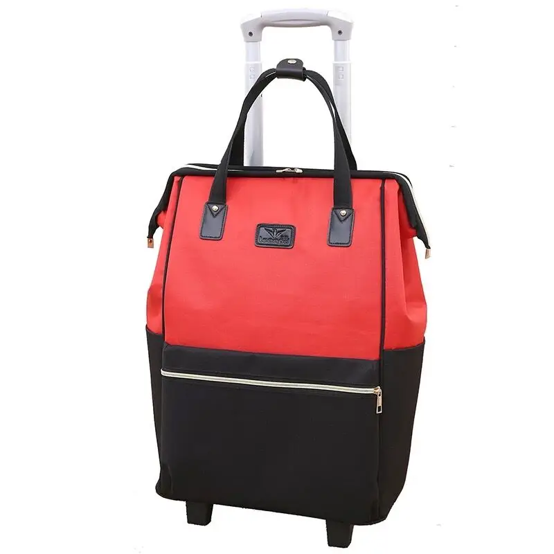 Водонепроницаемый Чемодан тележка из ткани Оксфорд вместительный дорожный