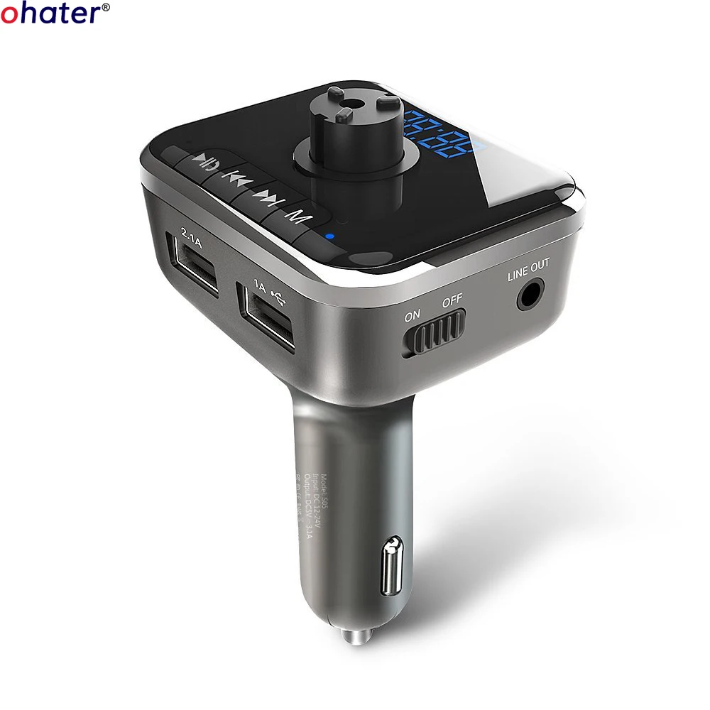 Ohater Bluetooth FM передатчик для автомобиля беспроводной радио адаптер автомобильный