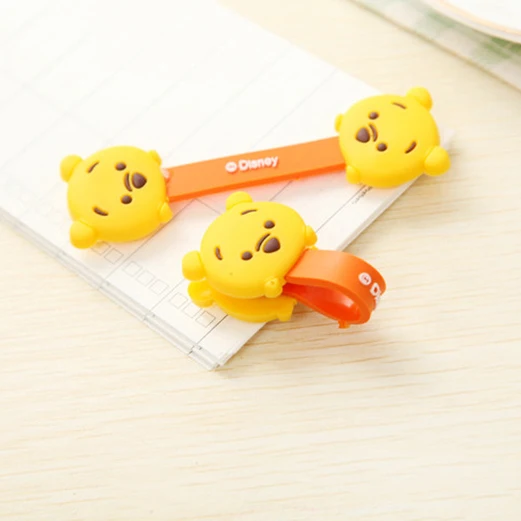 2 шт. милый мультфильм Kawaii Мобильный телефон USB крепление кабеля Кнопка Организатор провода Гарнитура держатель линия Winder сумка Клип depro - Цвет: 2 Pieces B