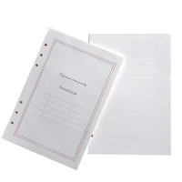 a5 refill papers replaced page with 6 holdes for faux leather binder notebook rp001