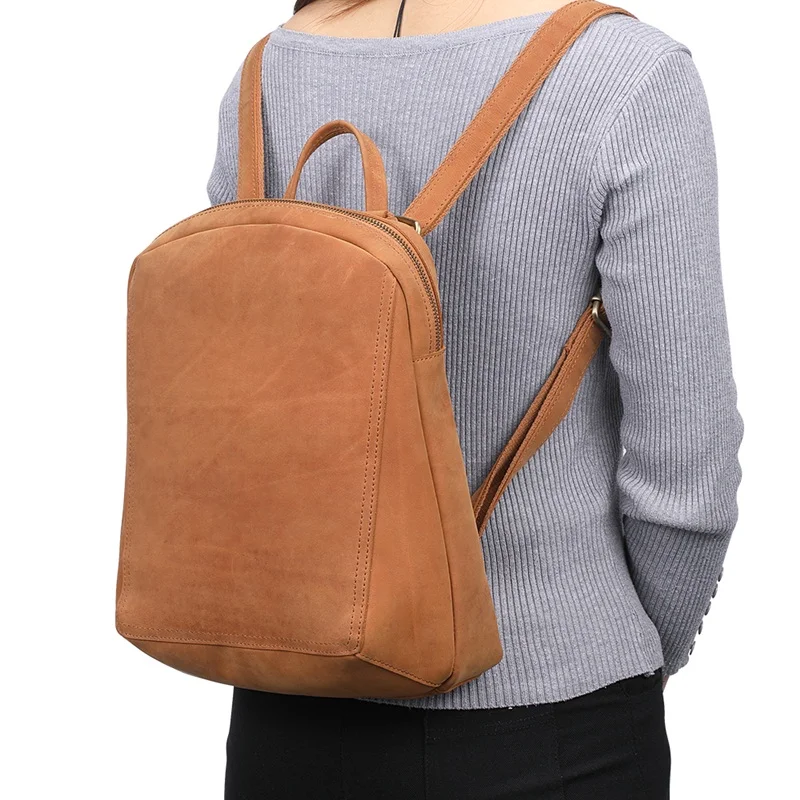 Женский рюкзак для отдыха в стиле ретро 100% натуральная кожа женская сумка на