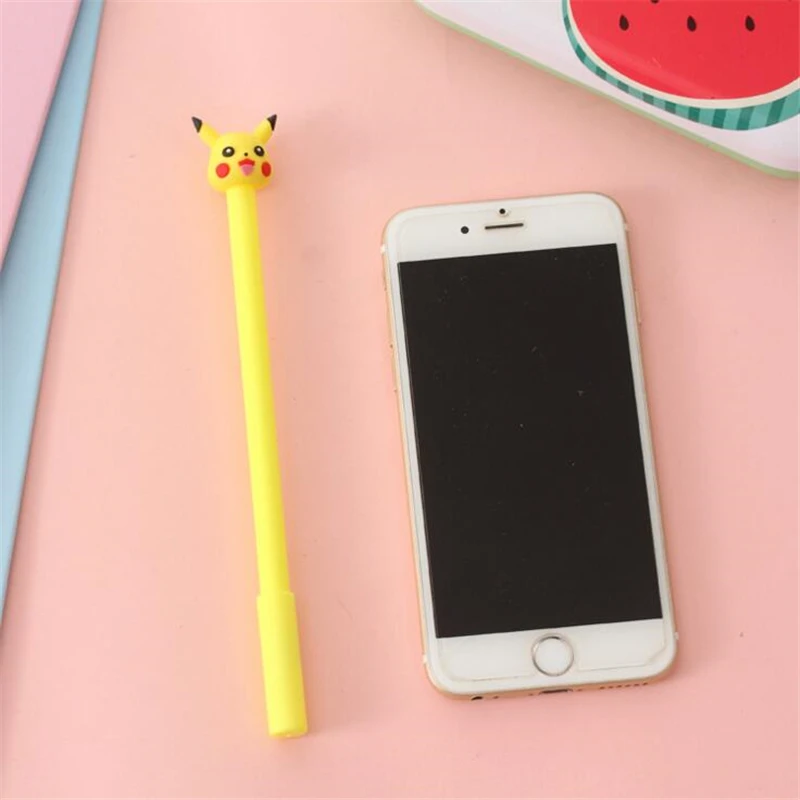 4 шт./лот милая желтая гелевая ручка Пикачу рекламный подарок канцелярские