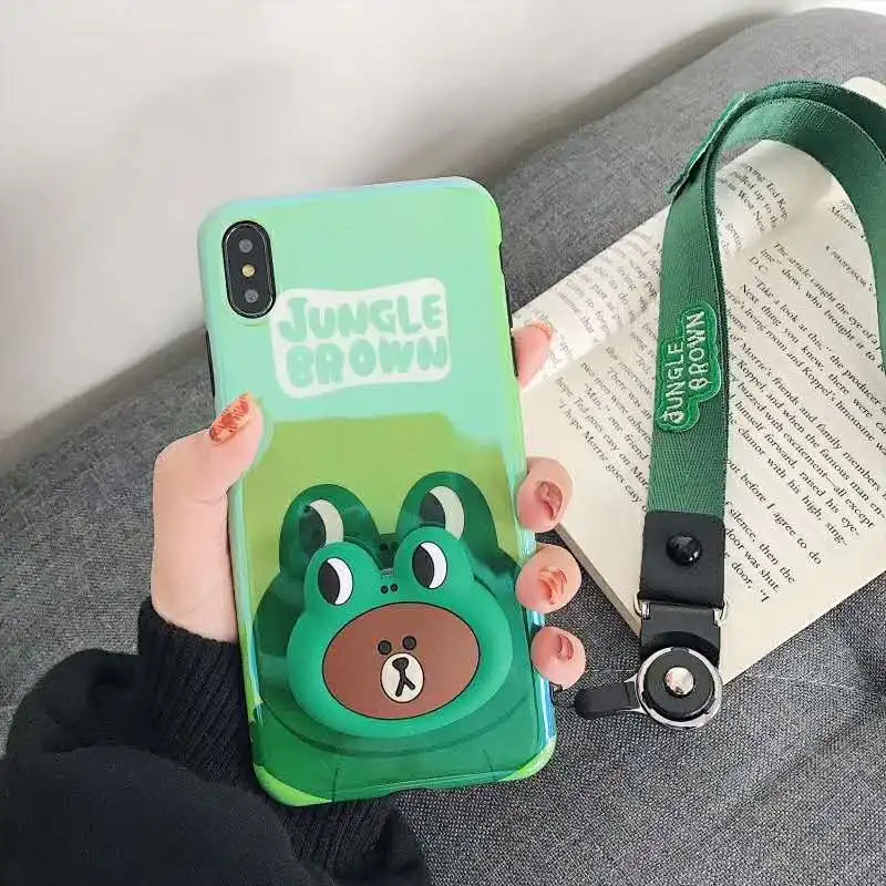 Чехол для мобильного телефона HOKEJ TPU porcelain blue, мультяшный дизайн для iPhone 6 7 8 XS XR XS Max с функцией поддержки мультфильма - Цвет: Синий
