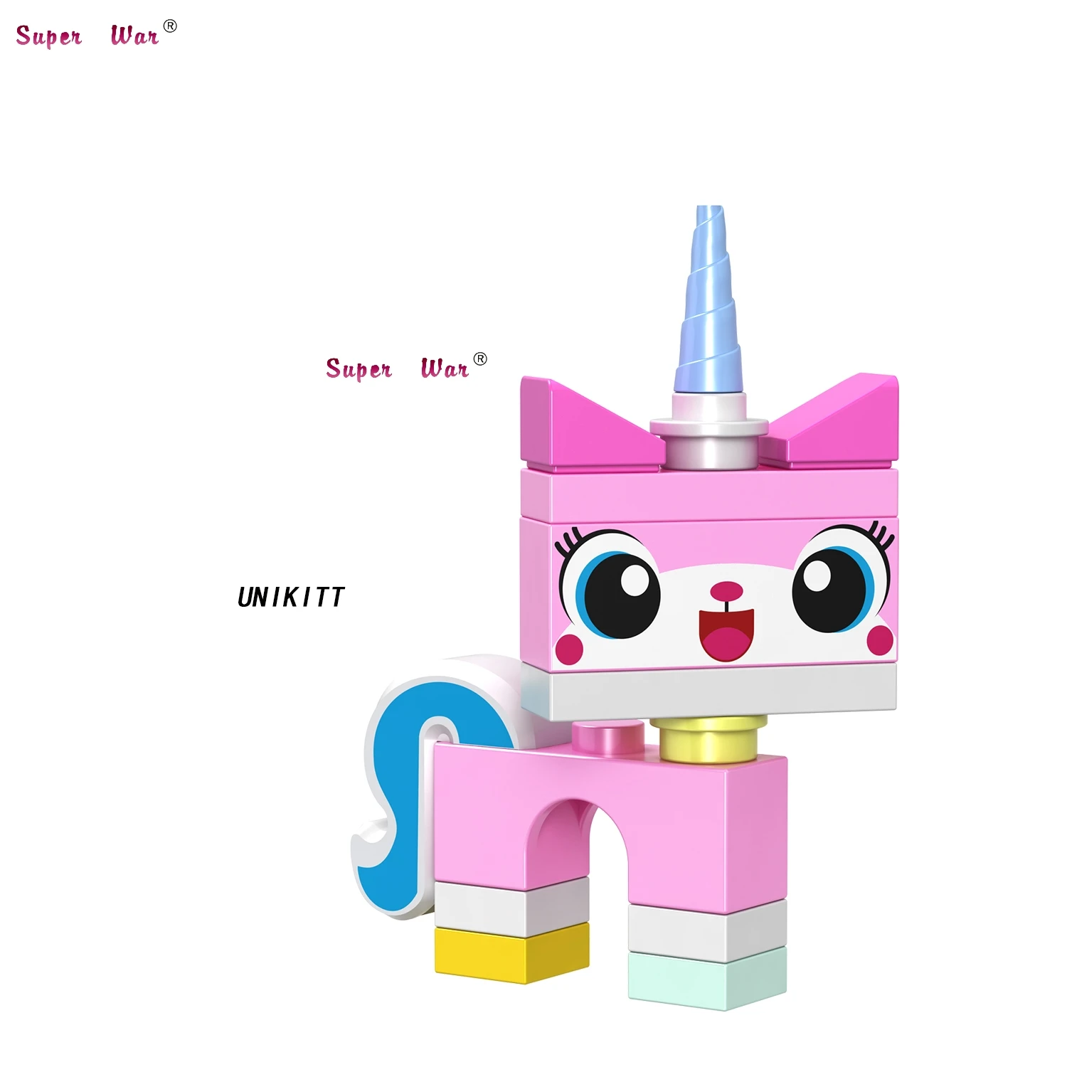 JL001 Один строительные блоки мультфильм фильм кирпичи Unikitty Super Angry Astro Queasy Biznis Единорог Kitty игрушки для детей - Цвет: JL001
