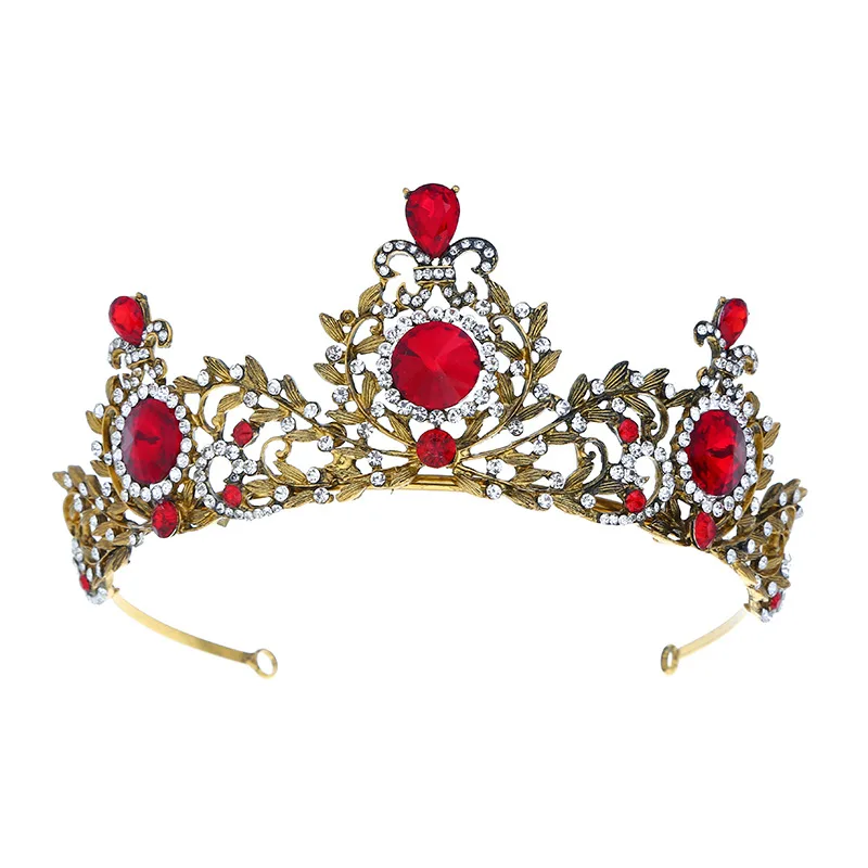 Женская свадебная тиара FLDZ Золотая Корона с кристаллами украшение для головы