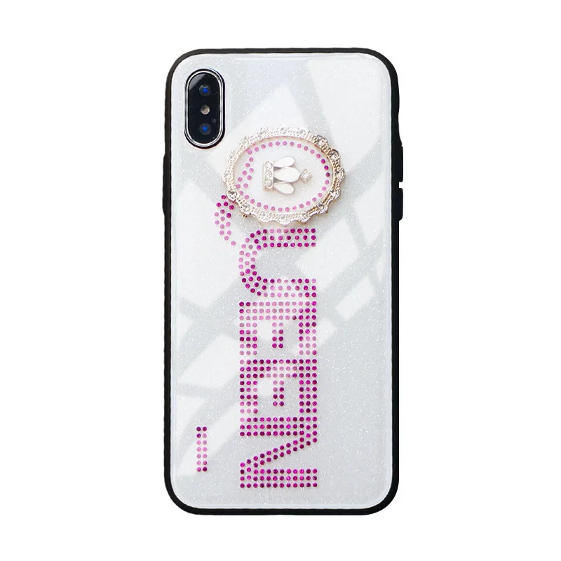 For apple iphone 7 8 plus mobile phone case net red vibrating new rhinestone acrylic xs max luxury protective cover |