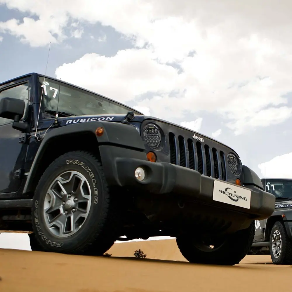 Акция! 1 пара черный 7 дюймов 75 Вт Hi/короче спереди и длиннее сзади) светодиодный