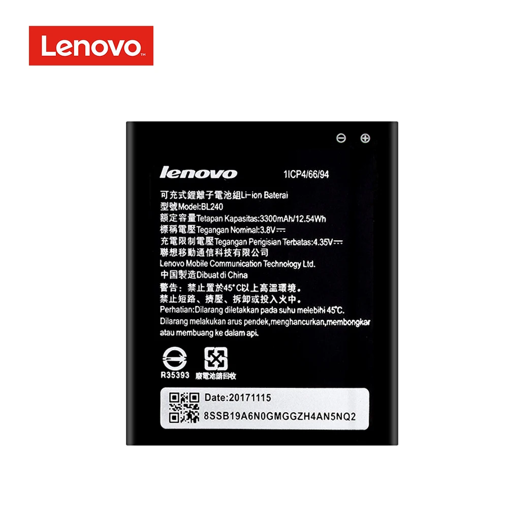 Оригинальный BL240 литий ионный аккумулятор для Lenovo Note 8 A936 A938T мобильный телефон