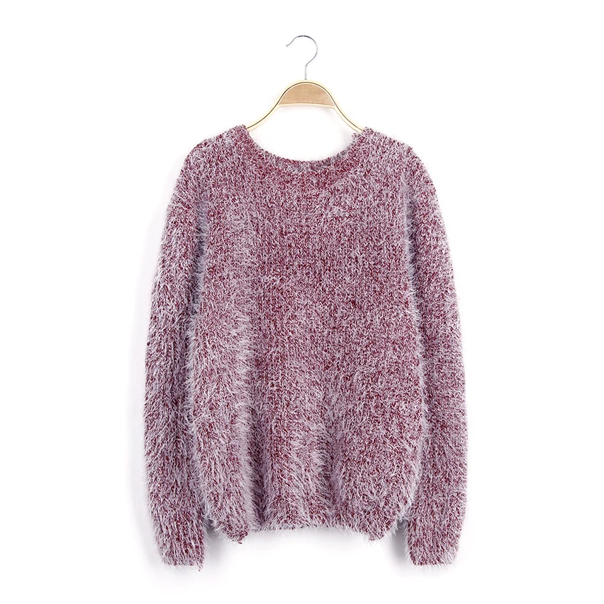 Женские свободные свитера Sueter Mujer Свитера с круглым вырезом и пуловеры в