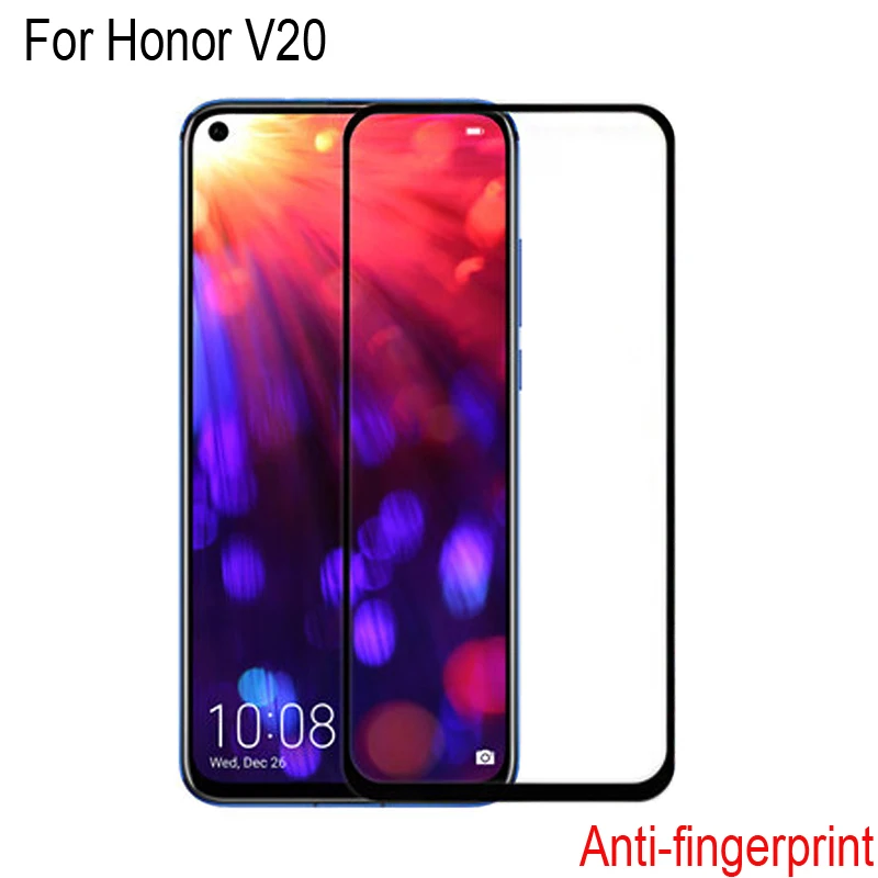 2.5D полный закругленный протектор экрана для Huawei Honor V20 защитное закаленное стекло