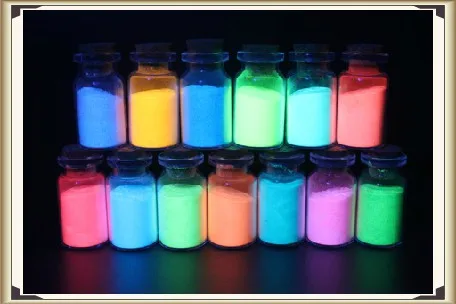 100g/lot Luminous Pigment Phosphor Powder photoluminescent 10 ColorsX10g Glow at Night Coating Nail Polish Making - купить по