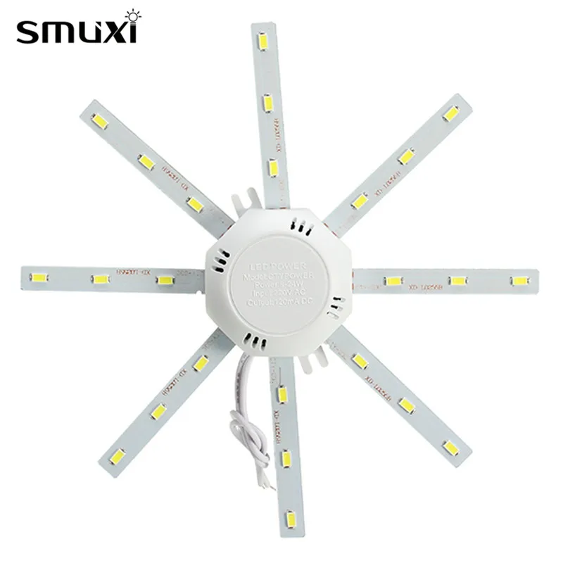 Smuxi потолочный светильник 220 В LED 12/16/20/24 Вт панель потолочная лампа чип источник