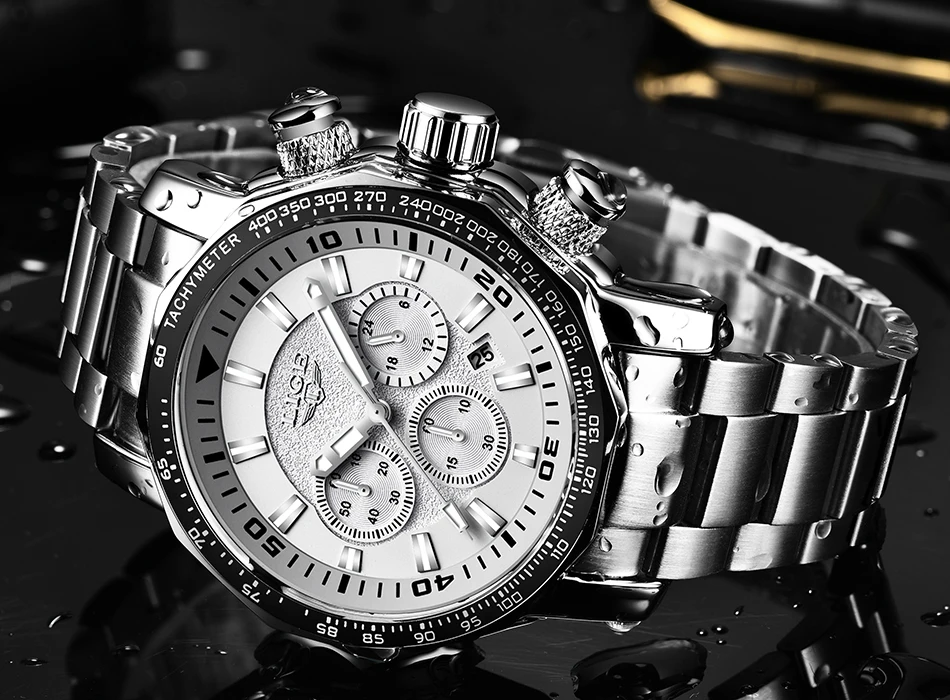Relojes Hombre LIGE, мужские часы, Лидирующий бренд, Роскошные, 24 часа, дата, деловые кварцевые часы, мужские полностью стальные, большой циферблат, водонепроницаемые часы