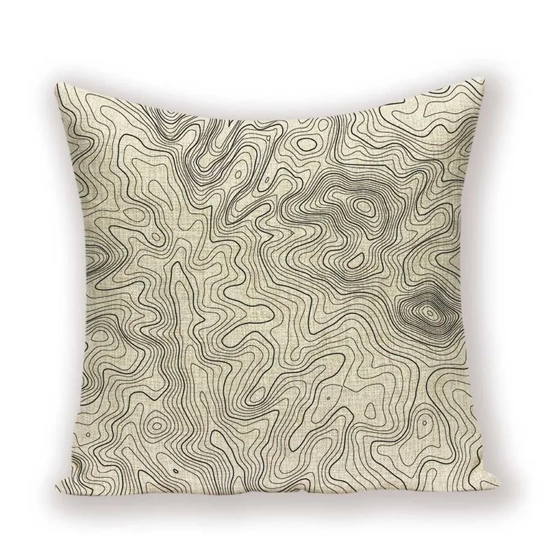 Чехол для подушки с геометрическим рисунком черно-белый чехол Роскошный