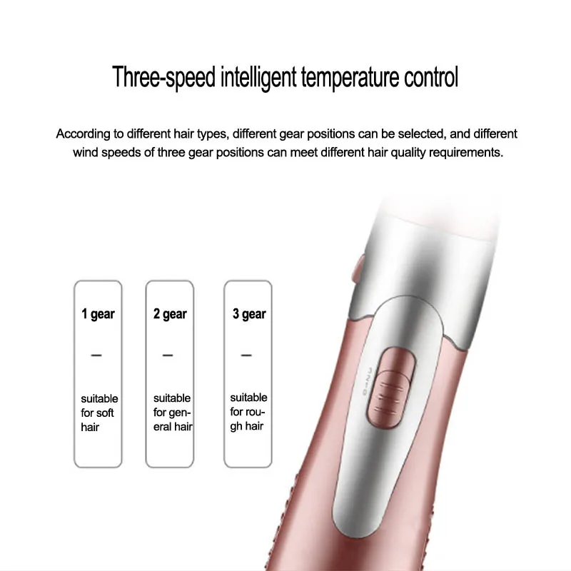 

220-240v Negative ion hair comb hair dryer multi-function blow comb one hair style hair drying machine hairdressing tools