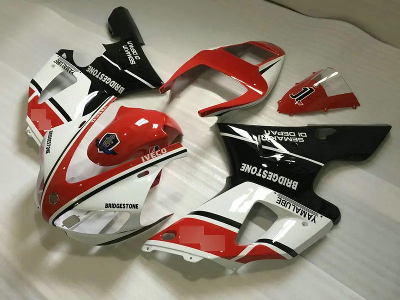 Топовый Комплект обтекателя мотоцикла для YAMAHA YZFR1 98 99 YZF R1 1998 1999 YZF1000 yzfr1 белый
