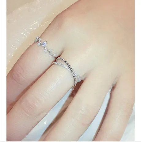 Женские кольца с фианитом изящные кубическим цирконием роскошные дизайнерские