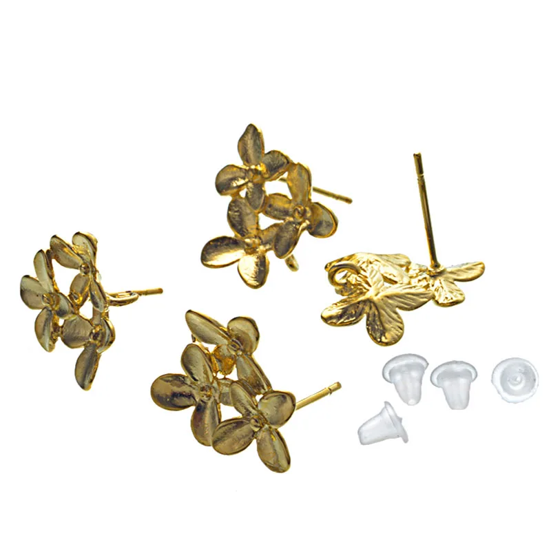 MJARTORIA 10 штук в наборе детские носки 5 пар Золотой Цвет серьги форме цветка пост