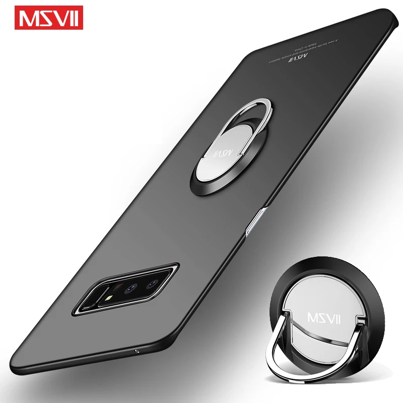 For Samsung Galaxy Note 8 Case Msvii Finger Ring Slim Coque Car Holder Cover NOTE8 Cases |