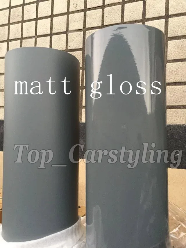 Атласная цементная серая Виниловая пленка для отделки автомобиля с воздушным