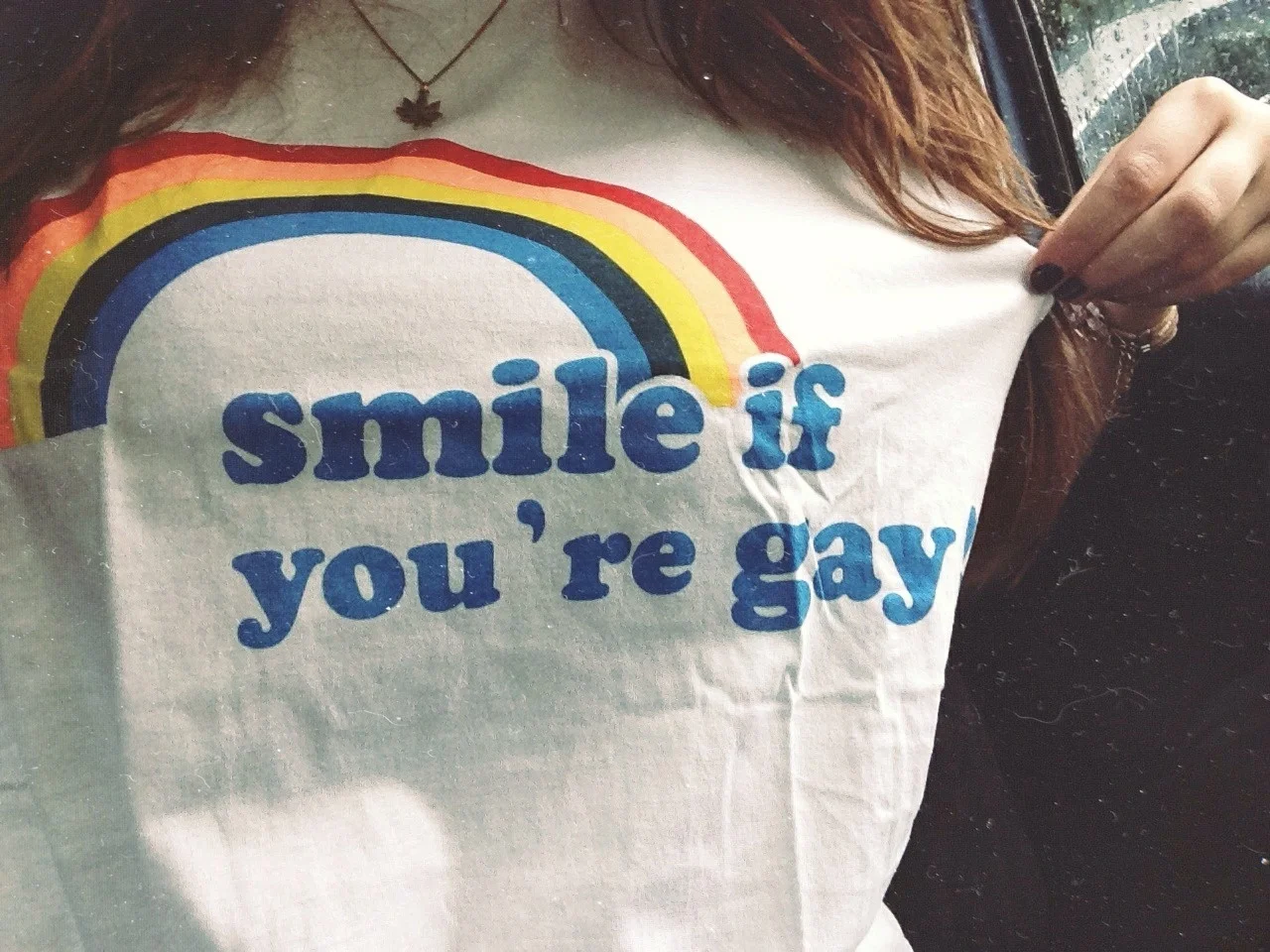 

hahayuleSummer Fashion Unisex T Shirt Smile If You Are Gay Rainbow Graphic Tee Funny Design Short Sleeve T Shirts