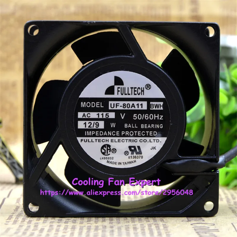UF 80A11 BWH Вентилятор охлаждения высокой температуры AC 115V 12 W/9 W 8038 8cm 80*80*38mm 2 провода