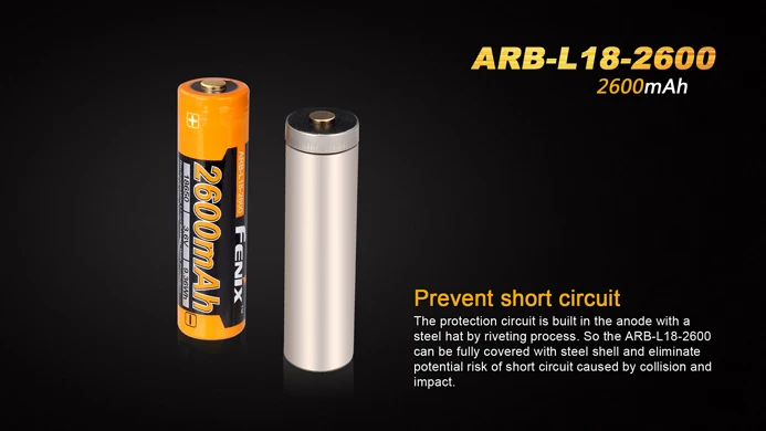 1 шт. Fenix ARB L18 2600 3 6 V 18650 мА/ч Перезаряжаемые Li Ion Батарея|batteries batteries|battery battery batterybattery
