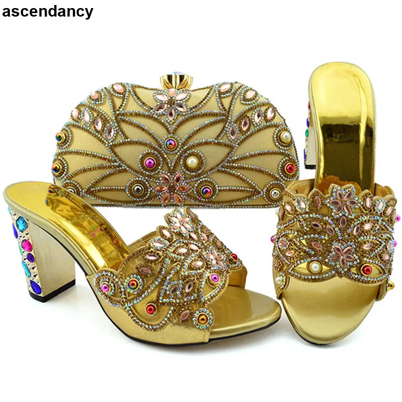 Новое поступление комплект из обуви и сумки в африканском стиле для вечеринки