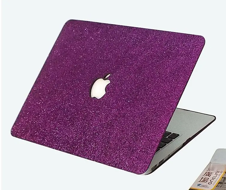 Модные Искрящиеся кристалл для Mac book Pro 13 15 201 Touch сумка ноутбука Air плюс клавиатура крышка - Цвет: Фиолетовый