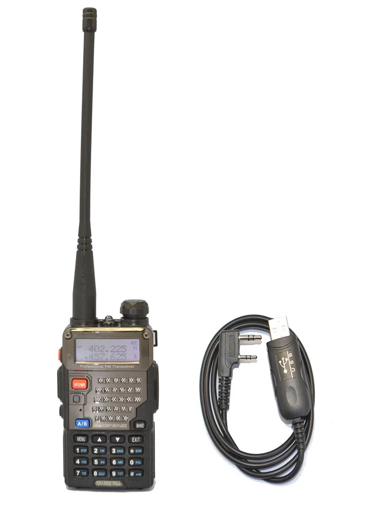 BAOFENG рация UV 5RE + плюс VHF/UHF двухдиапазонный радио программный кабель CD/удобный