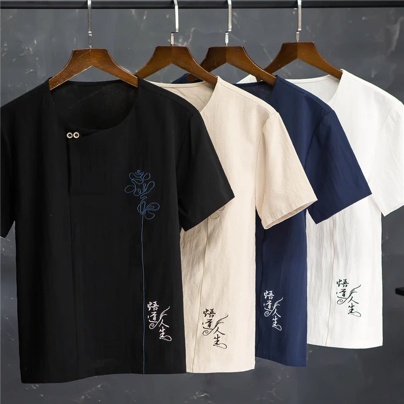 Мужская хлопковая рубашка с коротким рукавом и брюки Размеры M-5XL | одежда