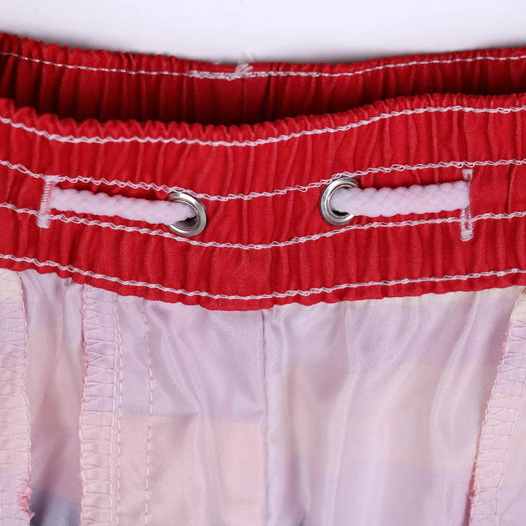 Мужские шорты плавки chemsgend красные повседневные на бретельках быстросохнущие