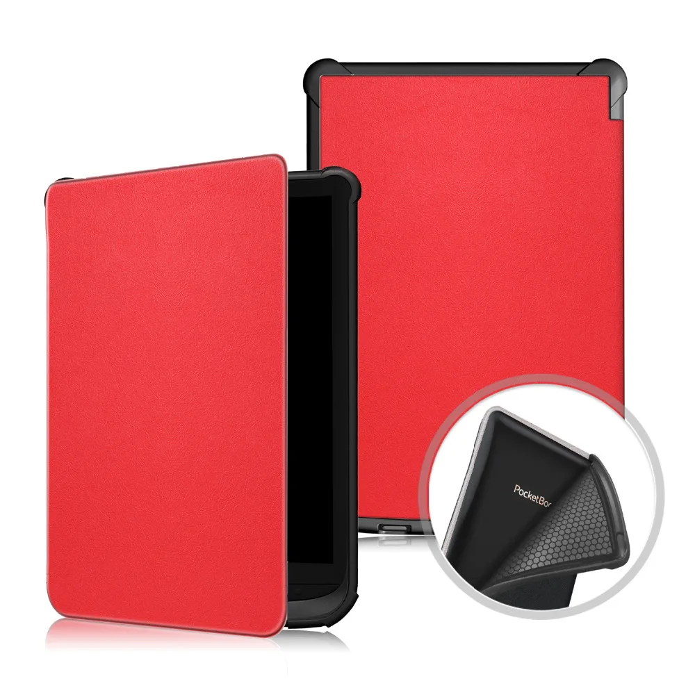 Тонкий Магнитный умный чехол из ТПУ и кожи для Pocketbook 616/627/632 PocketBook Touch Lux 4 Basic 2 HD 3