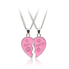 Ожерелье с подвеской в форме разбитого сердца, буквенный яркий подарок на День святого Валентина для влюбленных, пар, бойфренда, девушки