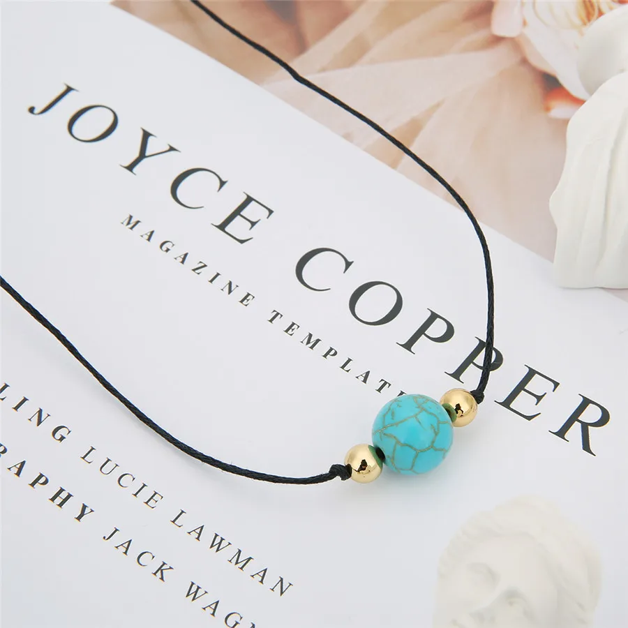 Ckysee 1 шт./лот натуральный богемский камень кулон ожерелье для женщин Черный Цвет