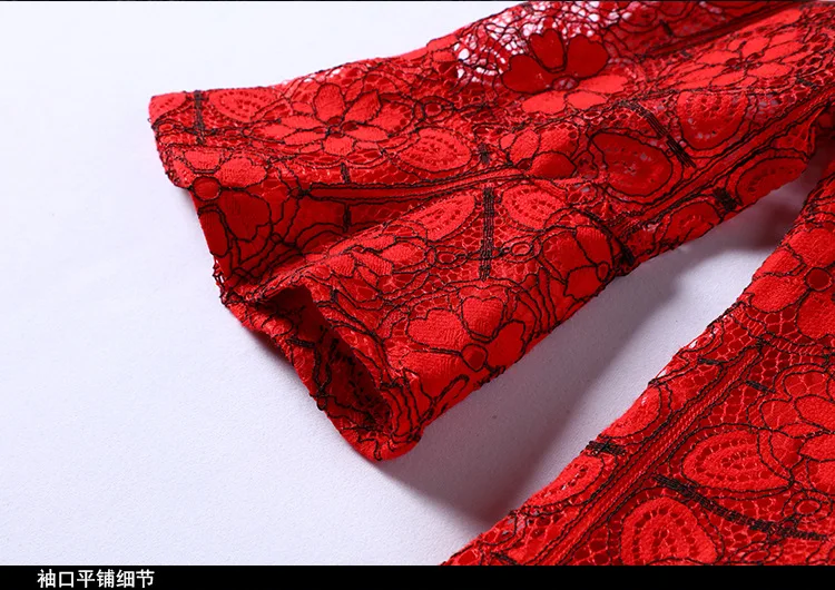 Женское элегантное кружевное вечернее платье большого размера с воротником