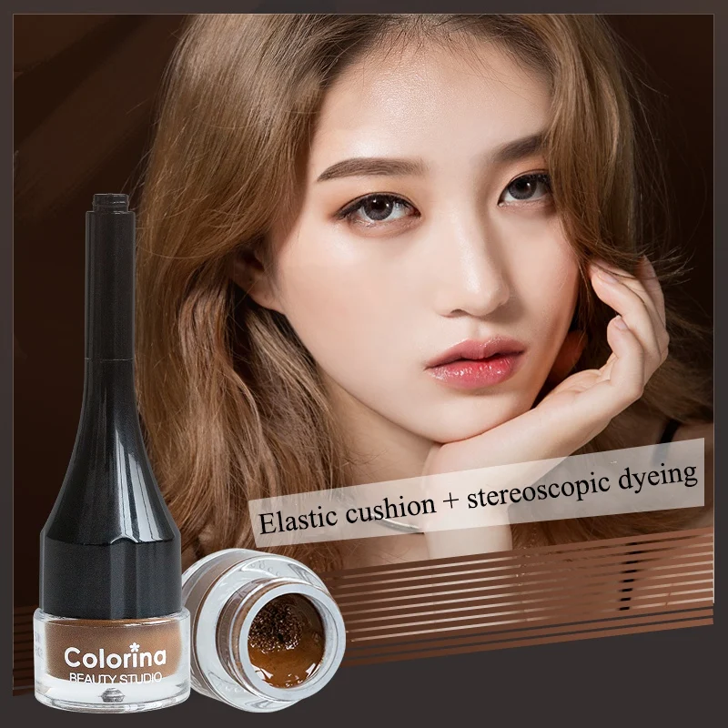 Крем для бровей с воздушной подушкой водостойкий и стойкий натуральный легкий в