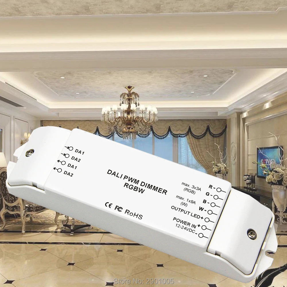 Новинка четырехканальная Светодиодная лампа DALI с CV светодиодный драйвер RGBW RGB:3A/CH