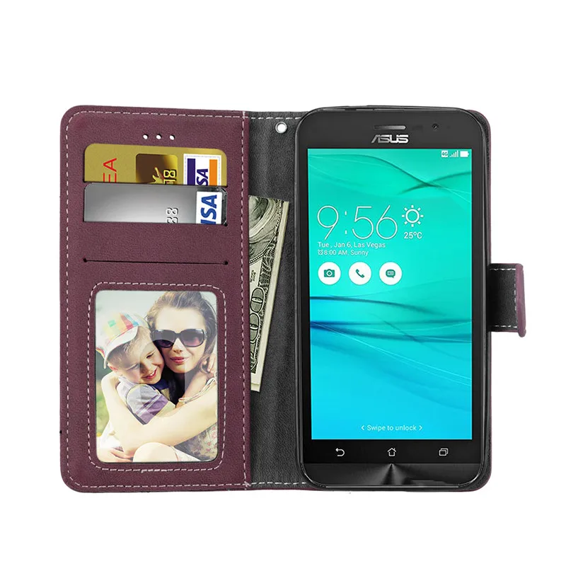 Для ASUS Zenfone Go ZB500KG чехол Asus X00BD чехол Роскошный чехол для телефона из искусственной кожи для ASUS Zenfone Go ZB500KG ZB ZB500 500 500 кг
