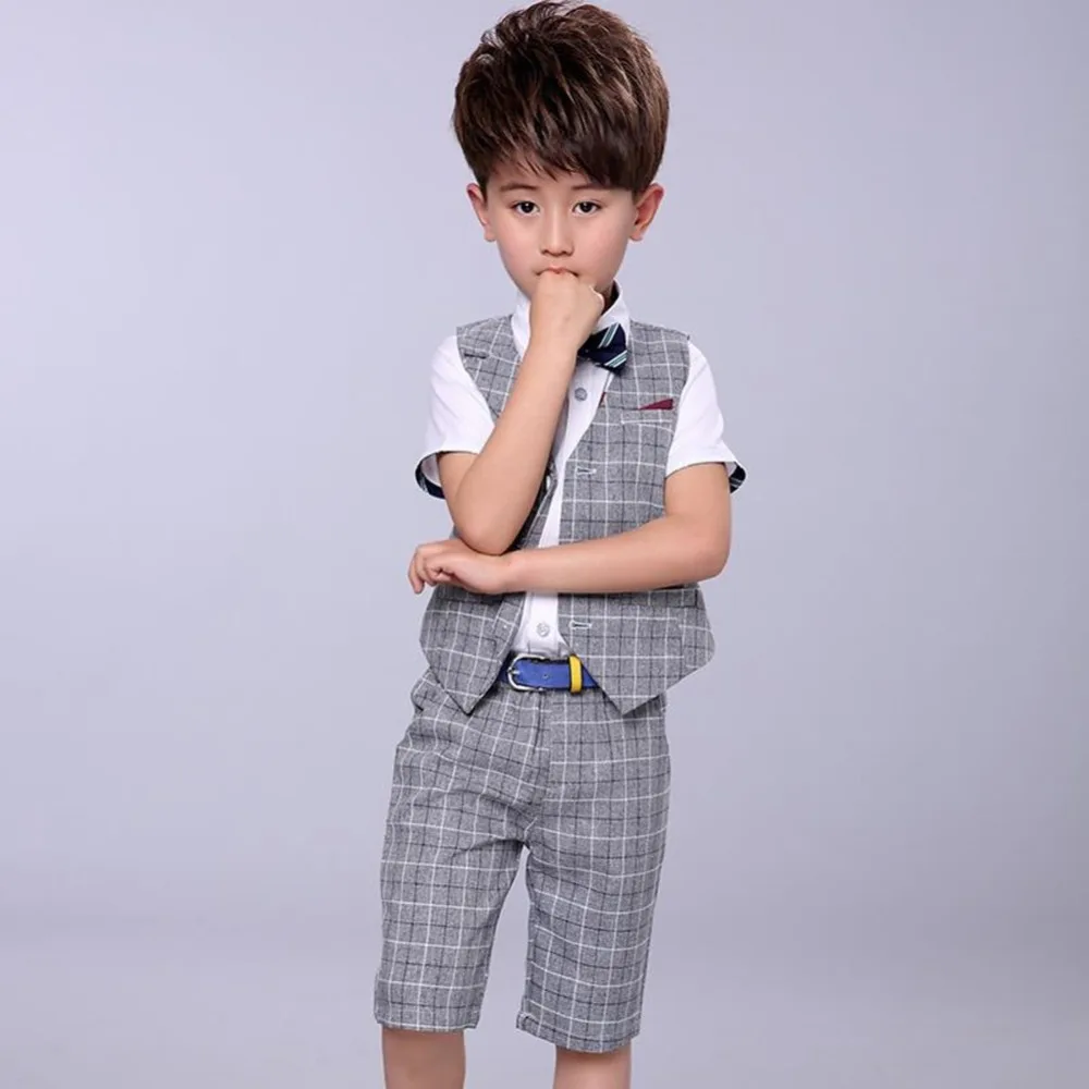 Детский летний костюм из 2 предметов для мальчиков жилет с рукавами + шорты