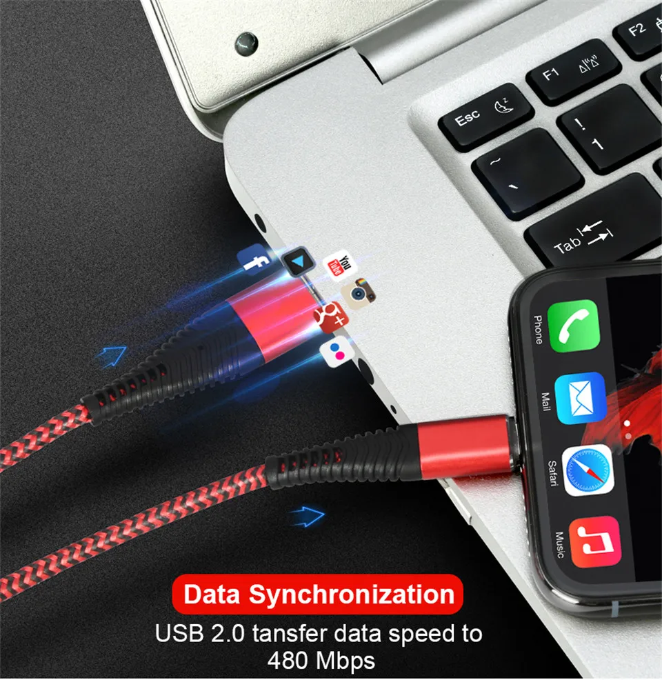 Coolreall 2.4A Micro USB кабель для быстрой зарядки USB кабель для передачи данных нейлоновый шнур синхронизации для samsung huawei Xiaomi Andriod Micro usb телефон